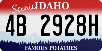ID license plate 4B2928H