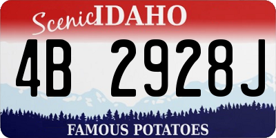 ID license plate 4B2928J