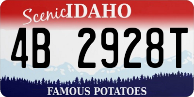 ID license plate 4B2928T