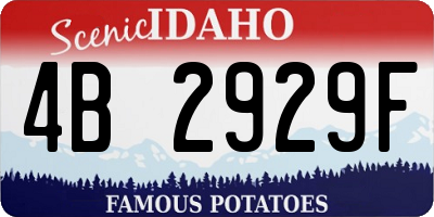 ID license plate 4B2929F