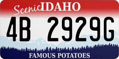 ID license plate 4B2929G