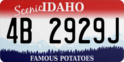 ID license plate 4B2929J