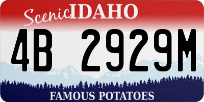 ID license plate 4B2929M