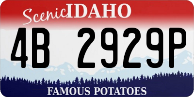 ID license plate 4B2929P