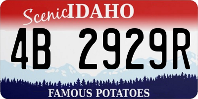 ID license plate 4B2929R