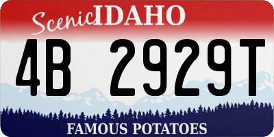 ID license plate 4B2929T