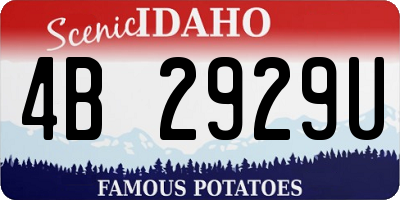 ID license plate 4B2929U