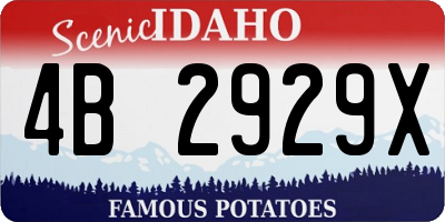 ID license plate 4B2929X