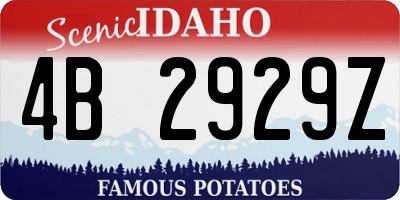 ID license plate 4B2929Z