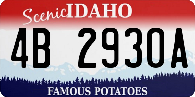 ID license plate 4B2930A