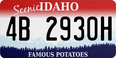 ID license plate 4B2930H
