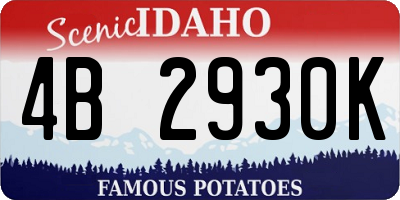 ID license plate 4B2930K