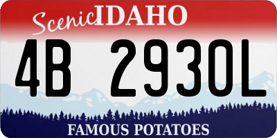 ID license plate 4B2930L