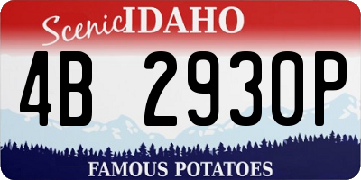 ID license plate 4B2930P