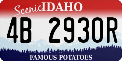 ID license plate 4B2930R