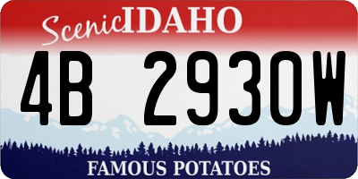 ID license plate 4B2930W