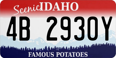 ID license plate 4B2930Y