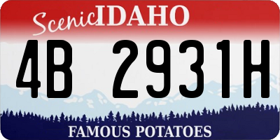 ID license plate 4B2931H