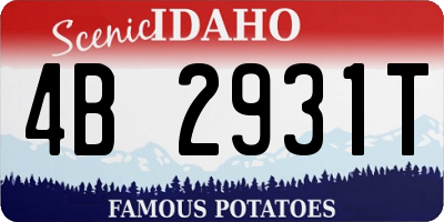 ID license plate 4B2931T