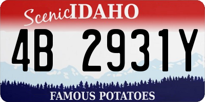 ID license plate 4B2931Y