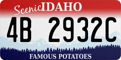 ID license plate 4B2932C
