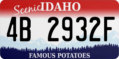 ID license plate 4B2932F