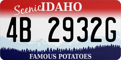 ID license plate 4B2932G