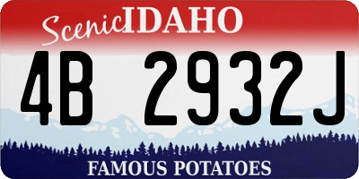 ID license plate 4B2932J