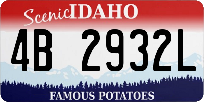 ID license plate 4B2932L