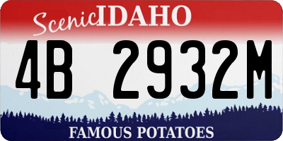 ID license plate 4B2932M