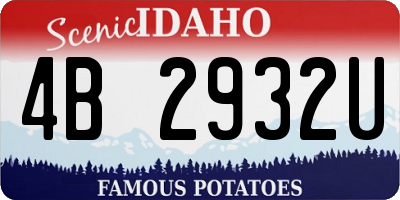 ID license plate 4B2932U
