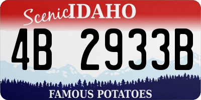 ID license plate 4B2933B