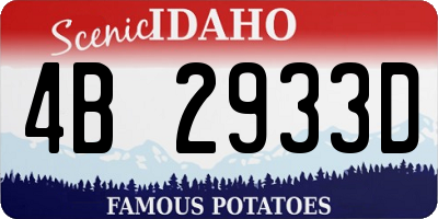 ID license plate 4B2933D