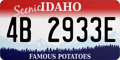 ID license plate 4B2933E
