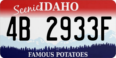 ID license plate 4B2933F