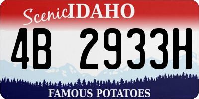 ID license plate 4B2933H