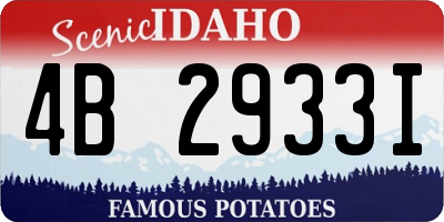 ID license plate 4B2933I