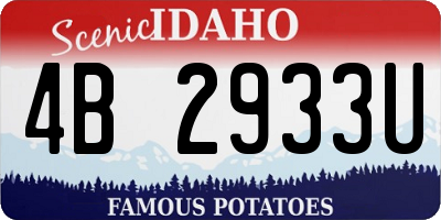 ID license plate 4B2933U
