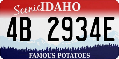 ID license plate 4B2934E