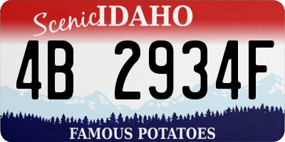ID license plate 4B2934F