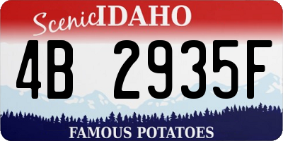 ID license plate 4B2935F