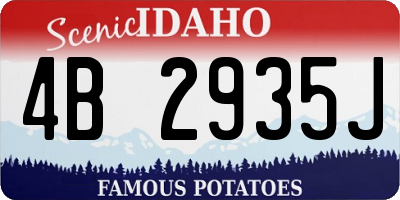ID license plate 4B2935J