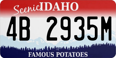 ID license plate 4B2935M