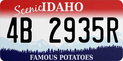 ID license plate 4B2935R
