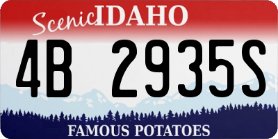 ID license plate 4B2935S