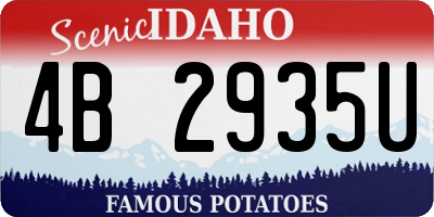 ID license plate 4B2935U