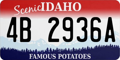 ID license plate 4B2936A
