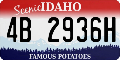 ID license plate 4B2936H