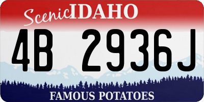 ID license plate 4B2936J