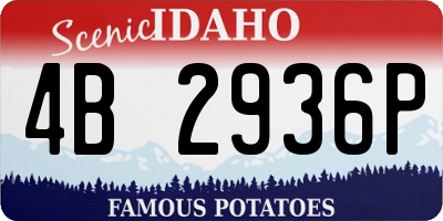 ID license plate 4B2936P